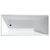 Nueva Bathware Hans 1400mm Gloss White Rectangle Acrylic Freestanding Bath