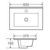 Nueva Bathware Denver 600mm Gloss White Freestanding Slim Single Vanity