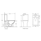 Nueva Bathware Enox Rimless Back-To-Wall Toilet Suite