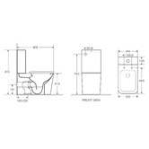 Nueva Bathware Enox Rimless Short Projection Back-To-Wall Toilet Suite