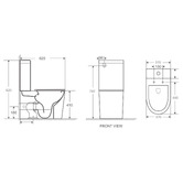 Nueva Bathware London Compact Rimless Back-To-Wall Toilet Suite
