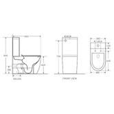 Nueva Bathware Raul Rimless Over Height Back-To-Wall Toilet Suite