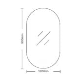 Nueva Bathware Ozias 500mm Oval LED Bathroom Mirror