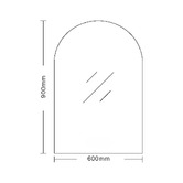 Nueva Bathware Ozias 600mm Arched LED Bathroom Mirror