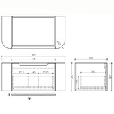 Nueva Bathware Airlie 900mm Wall Hung Single Vanity with Quartz Stone Countertop