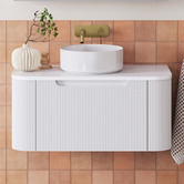 Nueva Bathware Airlie 900mm Wall Hung Single Vanity with Quartz Stone Countertop