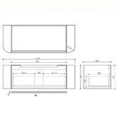 Nueva Bathware Airlie 1200mm Wall Hung Single Vanity with Quartz Stone Countertop