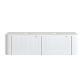 Nueva Bathware Airlie 1500mm Wall Hung Double Vanity with Quartz Stone Countertop
