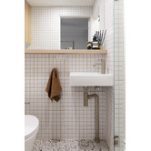 Nueva Bathware Nueva 450mm Rectangular Ceramic Wall-Hung Basin with Right Tap Hole