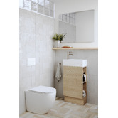 Nueva Bathware Cera Slim Seat Wall Faced Toilet Pan