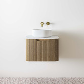 Nueva Bathware Airlie 600mm Wall Hung Single Vanity with Quartz Stone Countertop