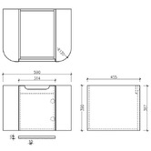 Nueva Bathware Airlie 600mm Wall Hung Single Vanity with Quartz Stone Countertop