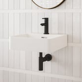 Nueva Bathware Vento 420mm Square Wall Hung Ceramic Basin