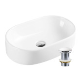 Nueva Bathware Evea 500mm Pill Ceramic Basin &amp; Waste Set