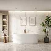 Nueva Bathware Iseo Free-Standing Acrylic Thin Edge Bath