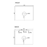 Nueva Bathware Colette 600mm Natural Oak Wall Hung Vanity with Stone Countertop