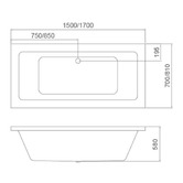 Nueva Bathware Lysandra Gloss White Acrylic Drop in Bath