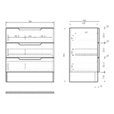 Nueva Bathware Colette 750mm Freestanding Vanity with Stone Countertop