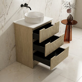 Nueva Bathware Colette 600mm Freestanding Vanity with Stone Countertop