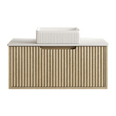 Nueva Bathware Colette 900mm Wall Hung Single Vanity with Stone Countertop
