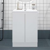 Nueva Bathware Mirabelle 600mm Freestanding Vanity with Single Integrated Basin
