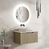 Nueva Bathware Colette 750mm Wall Hung Single Vanity with Stone Countertop