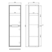 Nueva Bathware Colette 350mm Wall Hung Bathroom Tallboy