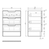 Nueva Bathware Colette 600mm Freestanding Vanity with Stone Countertop