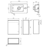 Nueva Bathware Colette 400mm Wall Hung Small Space Vanity