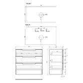 Nueva Bathware Colette 900mm Freestanding Vanity with Stone Countertop