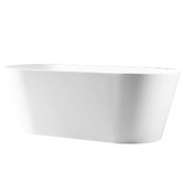 Nueva Bathware Merc Gloss White Oval Acrylic Freestanding Bath