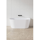 Nueva Bathware Wency 1400mm Gloss White Acrylic Back to Wall Bath