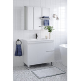Nueva Bathware Bianca II 900mm Gloss White Vanity With Integrated Basin