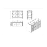 Nueva Bathware Colette 1200mm Freestanding Vanity with Stone Countertop