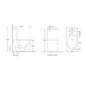 Nueva Bathware Cera Rimless Short Projection Back-To-Wall Toilet Suite