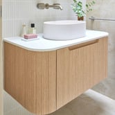 Nueva Bathware Airlie 900mm Wall Hung Single Vanity with Quartz Stone Countertop