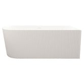 Nueva Bathware Salem Matte White Oval Acrylic Corner Bath &amp; Wall Mixer Set