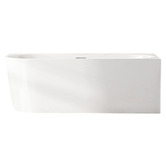 Nueva Bathware Costa Gloss White Oval Acrylic Corner Bath with Overflow