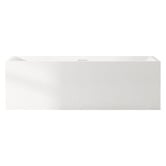 Nueva Bathware Albany Gloss White Rectangular Acrylic Freestanding Bath &amp; Wall Mixer Set