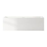 Nueva Bathware Albany Gloss White Rectangular Acrylic Freestanding Bath &amp; Wall Mixer Set