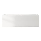 Nueva Bathware Albany Gloss White Rectangular Acrylic Freestanding Bath &amp; Wall Mixer Set