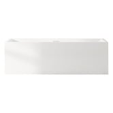 Nueva Bathware Albany Gloss White Rectangular Acrylic Freestanding Bath &amp; Wall Mixer Set
