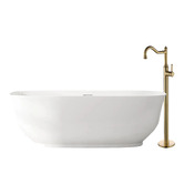 Nueva Bathware Lisbon Oval Acrylic Freestanding Bath with  Floor Mounted Mixer Package