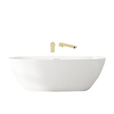 Nueva Bathware Bellevue Oval Acrylic Freestanding Bath with Spout &amp; Wall Mixer Package