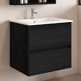 Nueva Bathware Laulea 600mm Wall Hung Single Vanity with Ceramic Countertop