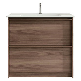 Nueva Bathware Malie 900mm Notaio Walnut Freestanding Single Vanity with Ceramic Countertop