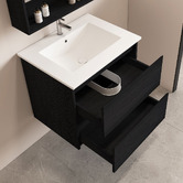Nueva Bathware Laulea 600mm Wall Hung Single Vanity with Ceramic Countertop