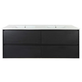 Nueva Bathware Laulea 1500mm Wall Hung Double Vanity with Ceramic Countertop