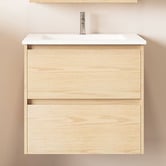 Nueva Bathware Laulea 600mm Wall Hung Single Vanity with Ceramic Countertop