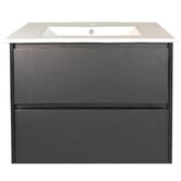 Nueva Bathware Laulea 750mm Wall Hung Single Vanity with Ceramic Countertop